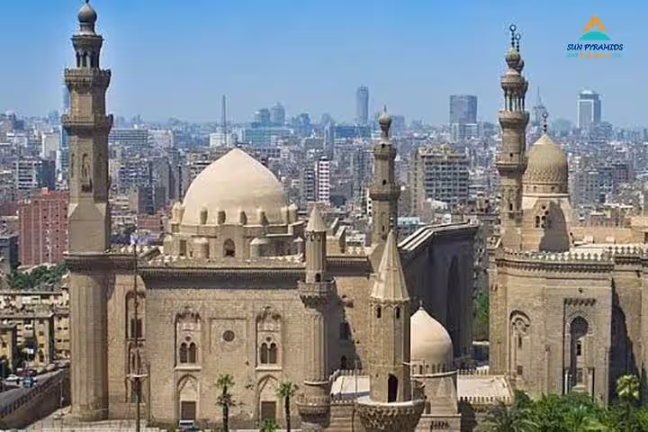 Cairo skyline with the Mosque of Muhammad Ali, a key stop on Alexandria to Abu Simbel wheelchair accessible tours