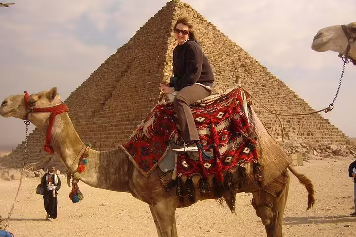 Camel ride by the Great Pyramid of Giza, add-on experience from Cairo private day tour to top sights