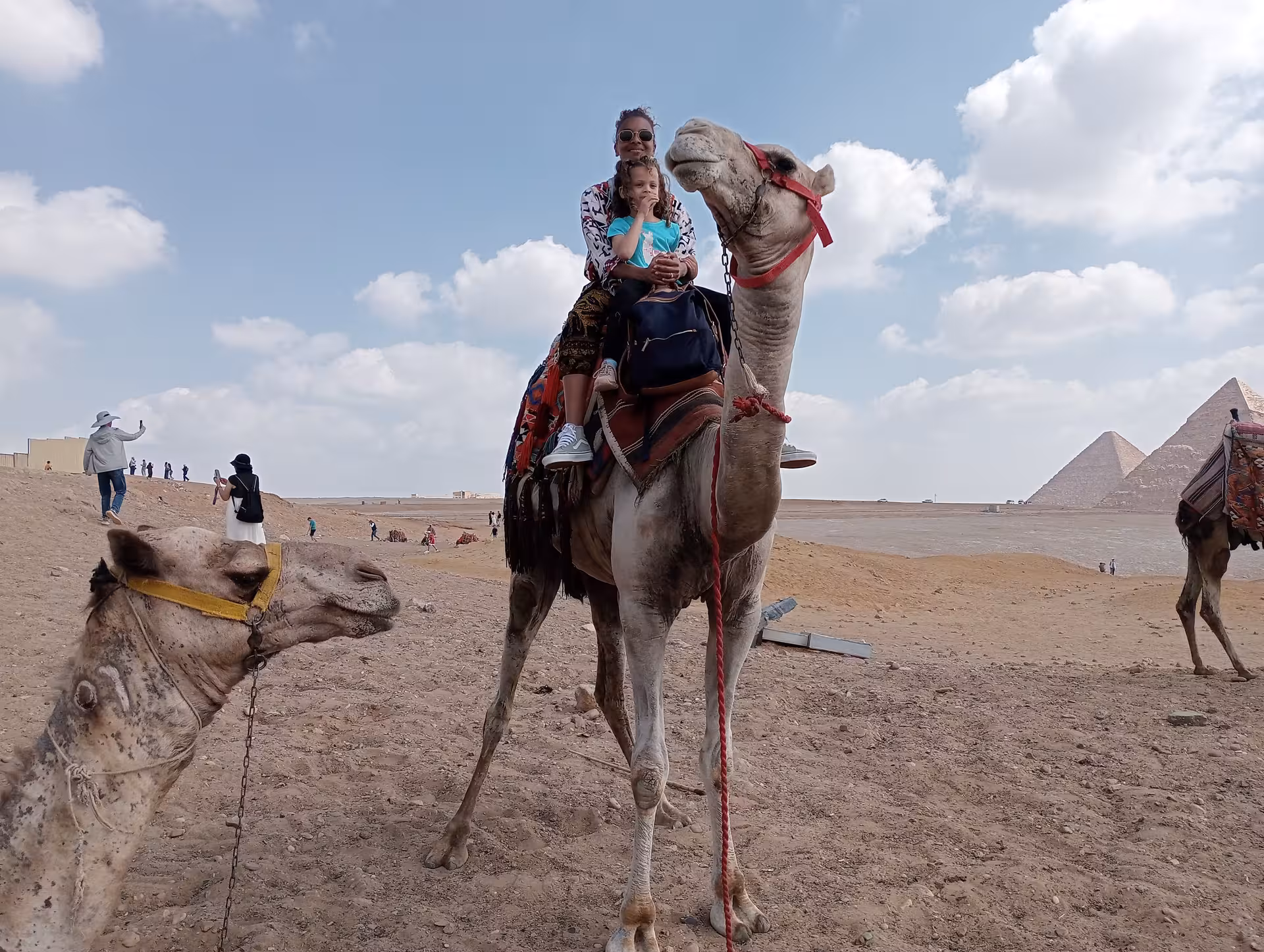 Camel ride at Giza Pyramids near Cairo, a highlight of a 4-day private Egypt tour to Giza and Alexandria