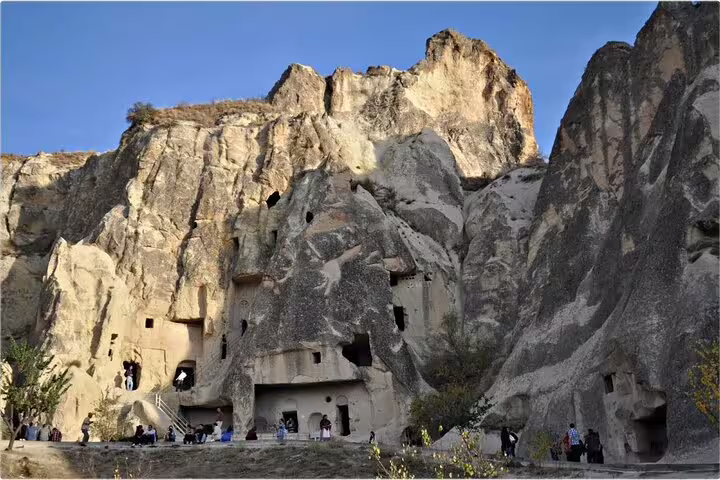 Cappadocia rock-cut cave dwellings and monastery on small group 7-day Turkey tour from Istanbul by flight