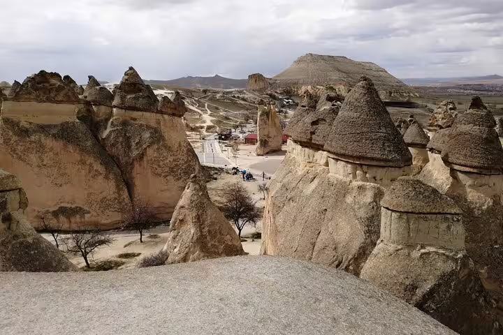 Cappadocia fairy chimneys and rock formations in Pasabag valley on full-day Cappadocia tour from Istanbul by flight