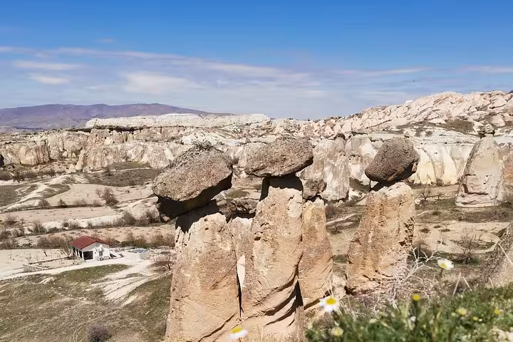 Cappadocia fairy chimneys and rock formations on a private day tour from Istanbul by plane