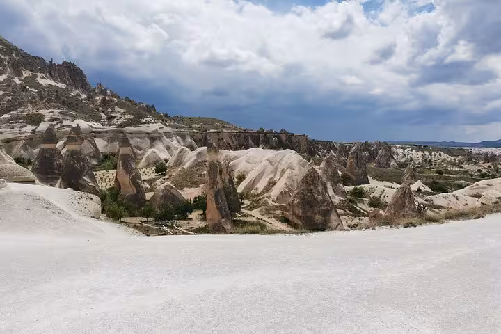 Panoramic Cappadocia fairy chimneys and rock valleys view on private day tour from Istanbul by plane