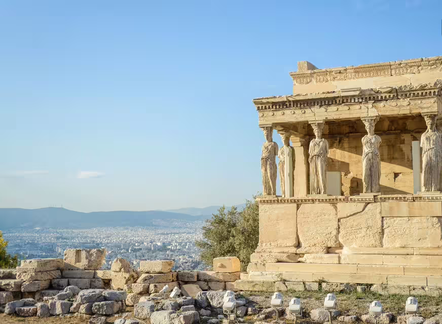 Caryatid Porch of the Erechtheion on Acropolis of Athens, skip-the-line walking tour with city views