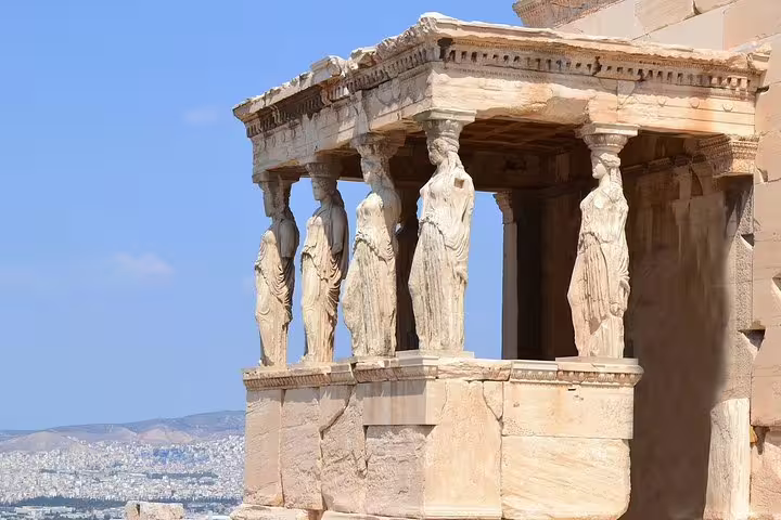 Caryatids of the Erechtheion on the Acropolis, must-see on a best of Athens full-day private tour