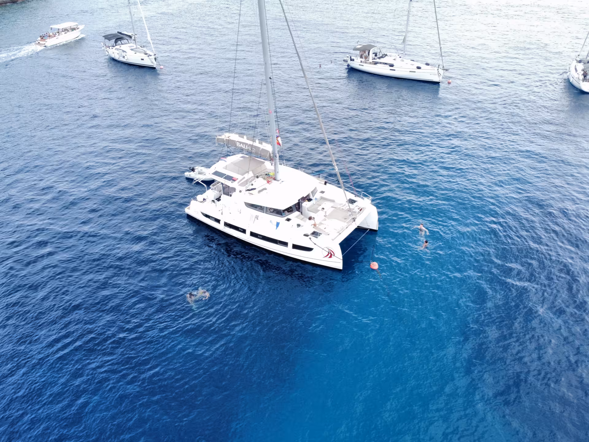 Catamaran helm and navigation display by turquoise coast, multi hull sailing course boat handling