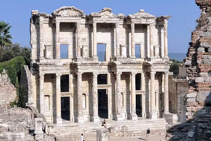 Celsus Library facade in Ephesus on Istanbul to Seven Churches of Asia Minor tour with 4-star hotels