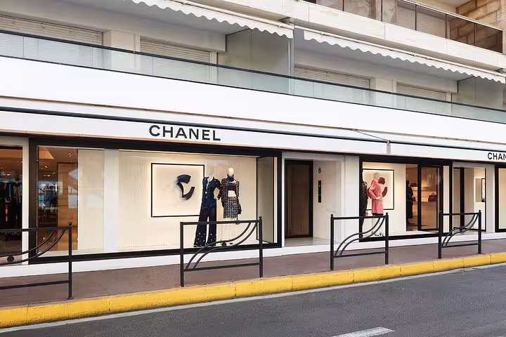 Discover chic fashion at Chanel's boutique on a private French Riviera shopping tour in St Paul de Vence.