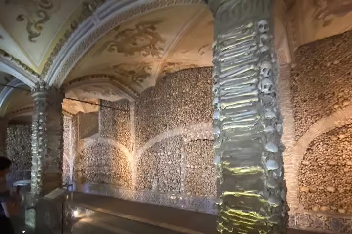 Visit the eerie yet fascinating Chapel of Bones in Évora on a private tour from Lisbon.