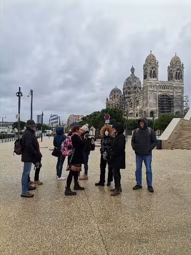Christian heritage group tour at Marseille Cathedral, Provence, exploring sacred architecture and culture