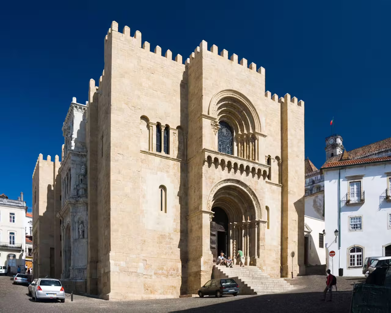 Explore the historic Sé Velha Cathedral in Coimbra on a private day trip from Lisbon, showcasing stunning Romanesque architecture.