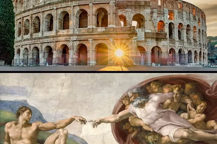 Sunrise at the Colosseum in Rome, highlight of Rome in a Day hosted access combo tour
