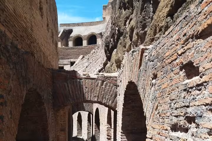 Experience the Colosseum's underground passageways and historic architecture on our exclusive VIP tour.