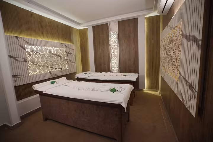 Couples massage room with twin beds for luxurious Royal Hammam & solo spa experience in Sharm El Sheikh
