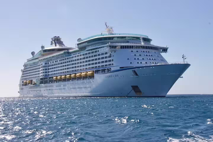 Large cruise ship at sea representing premium round-trip private transfer service from Berlin SXF Airport to Berlin