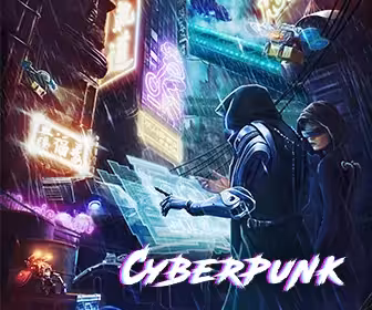 Cyberpunk-themed Escape Room 60-minute VR adventure with neon city alley, hackers, and futuristic puzzles