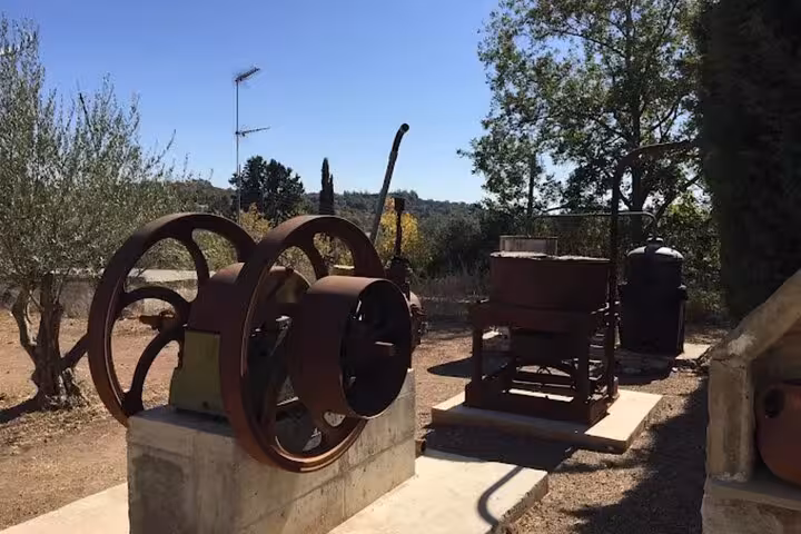 Rustic Cypriot winery distillation equipment in countryside, featured on authentic cultural workshop and wine tour