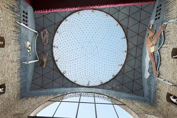 Stunning ceiling design in the Dalí Museum showcasing artistic architecture, perfect for private tour experiences.