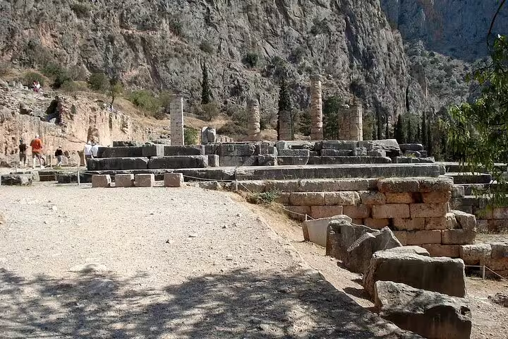 Explore the ancient ruins of Delphi, a highlight of our 4-day classical private tour from Athens.