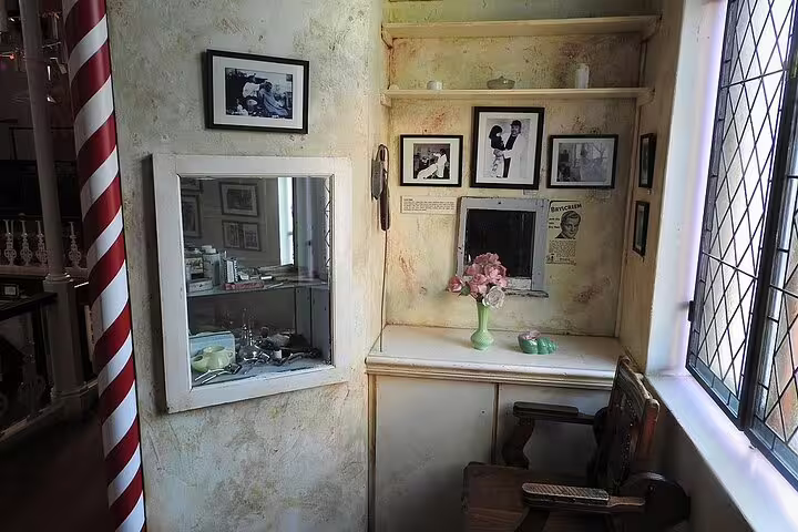 Discover the vintage barber shop display at the District Six Museum, capturing Cape Town's colorful past and culture.
