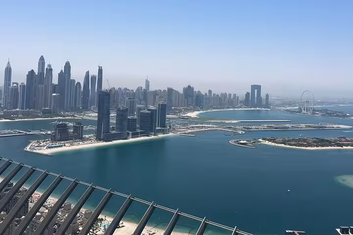Dubai Marina skyline and Ain Dubai views from The View at The Palm, Palm Jumeirah tour entrance included