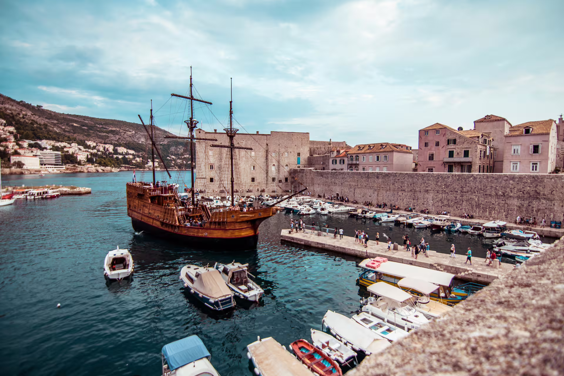 Dubrovnik Old Town harbor and fort walls, iconic Game of Thrones filming location on 3-hour tour to Lokrum Island