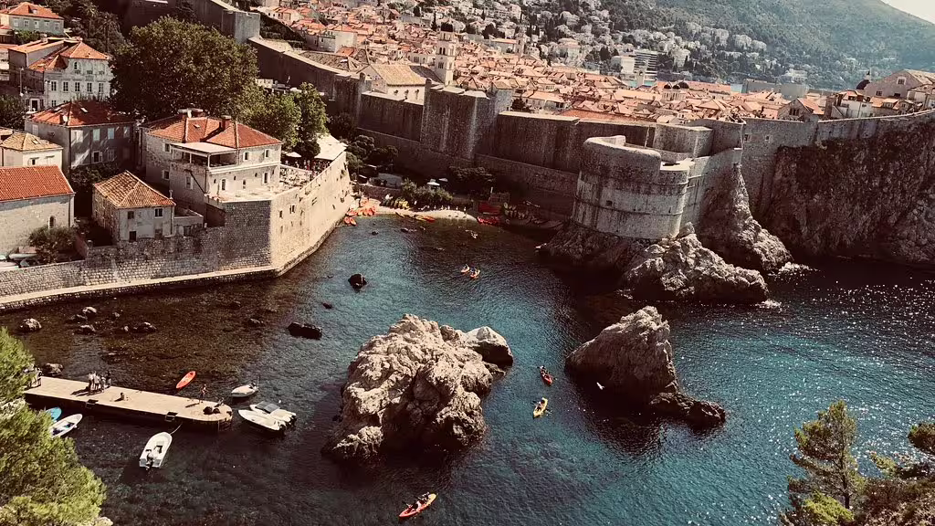 Dubrovnik Old Town sea view near Fort Bokar, key Game of Thrones walking tour King’s Landing location