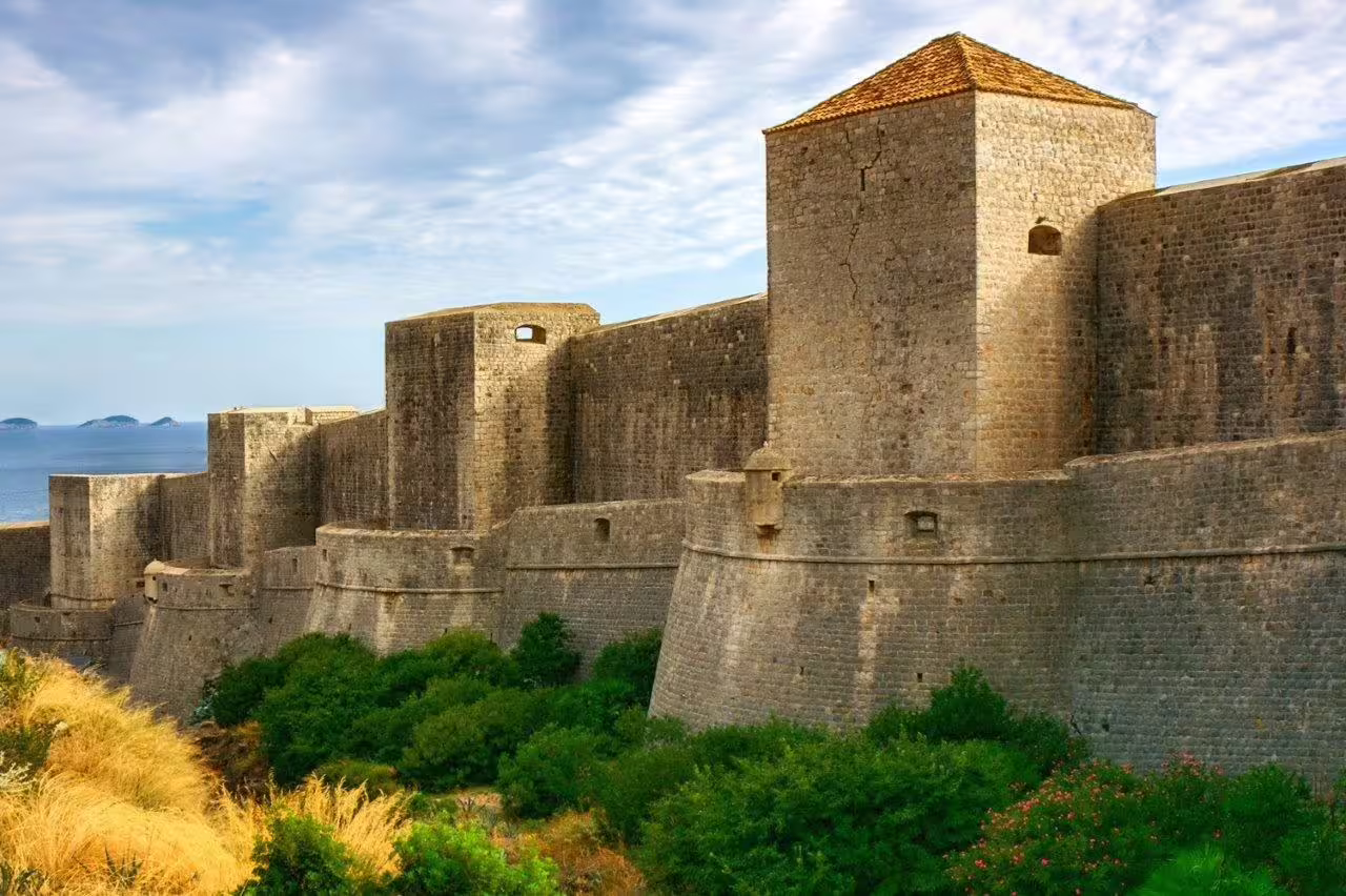 Dubrovnik Old Town city walls and fortifications by the Adriatic, must-see on a private Dubrovnik tour