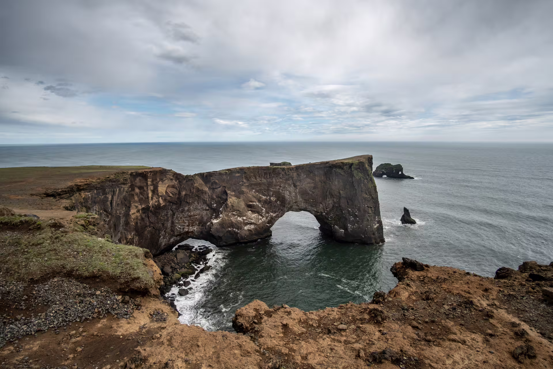 Arch rock at Dyrhólaey promontory
