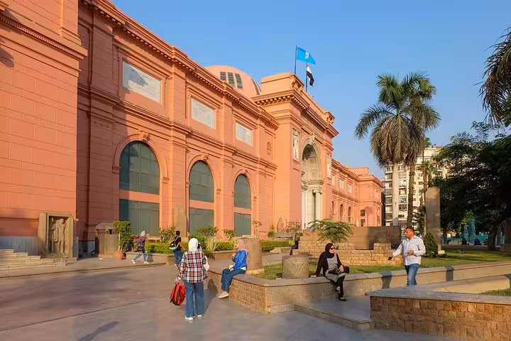 Exterior of the Egyptian Museum in Cairo, a stop on a private Giza Pyramids and Khan El Khalili bazaar tour