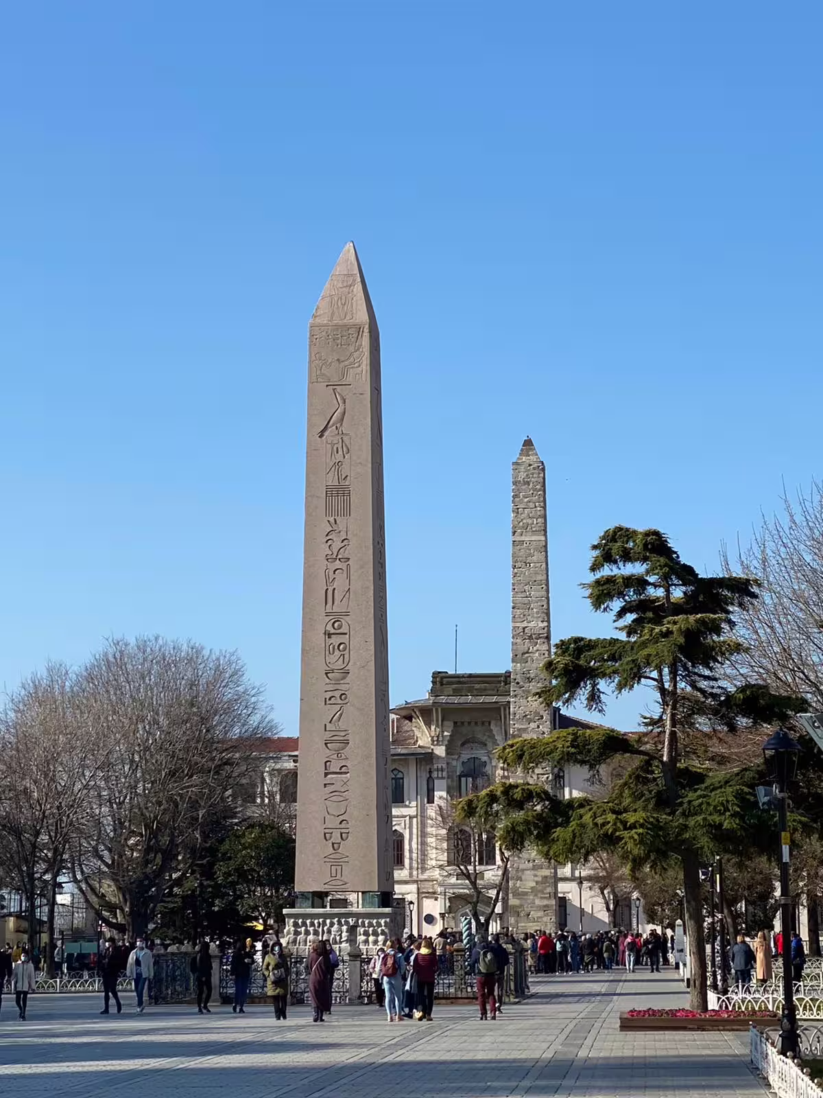 Ancient Egyptian Obelisk at Sultanahmet Square near Blue Mosque, Istanbul sightseeing on private guided tour
