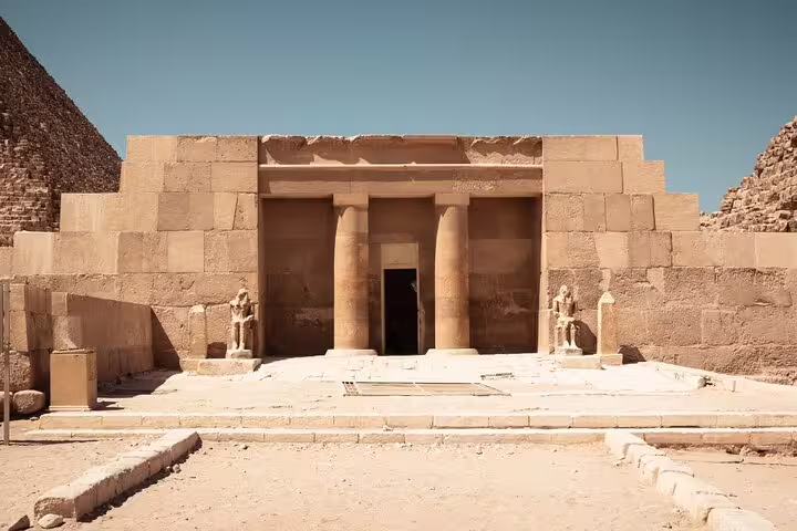 Ancient Egyptian temple entrance near El Minya, visited on a private Cairo to El Minya day trip by car
