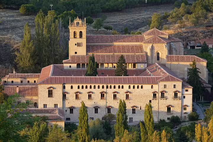 Monastery of El Parral in Segovia seen on a private minivan day trip from Madrid, historic stone complex