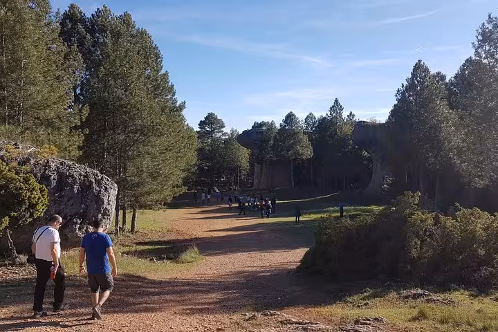 Hiking trail through pine forest in the Enchanted City near Cuenca on Ventano del Diablo day tour