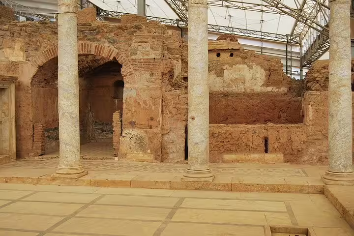 Marvel at the grandeur of Ephesus's ancient columns and architecture on a guided shore excursion from Kusadasi.