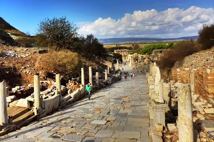 Ancient marble street of Ephesus in Turkey, highlight stop on 13-day private guided history tour with flights
