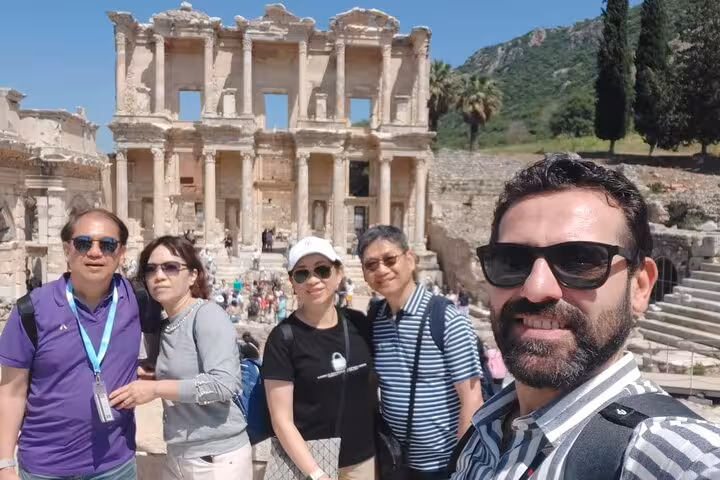 Guided small group at Ephesus Library of Celsus, skip-the-line cruise shore excursion from Kusadasi