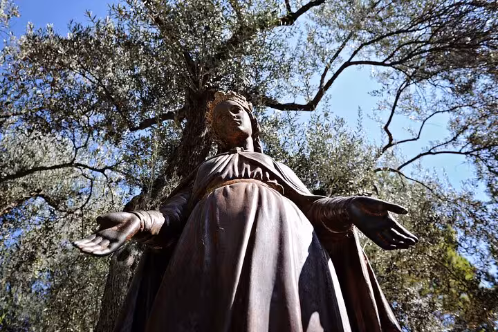 Statue at the House of Virgin Mary in Ephesus, visited on the Ephesus and Pamukkale tour from Istanbul