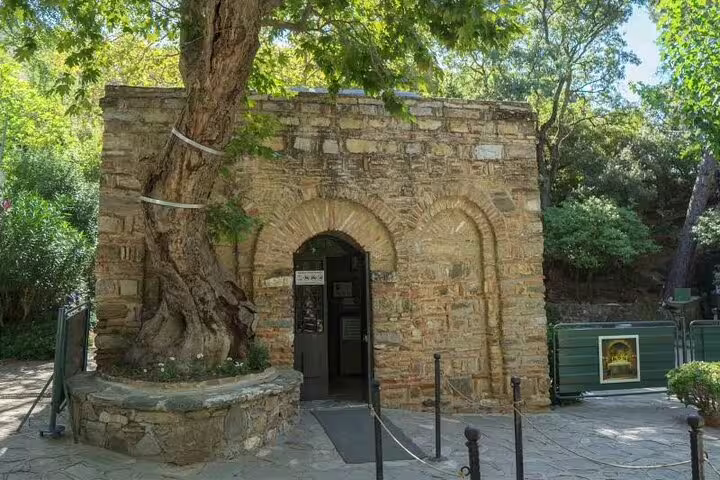 Visit the serene House of the Virgin Mary surrounded by nature on the Ephesus Private Tour from Izmir Port.