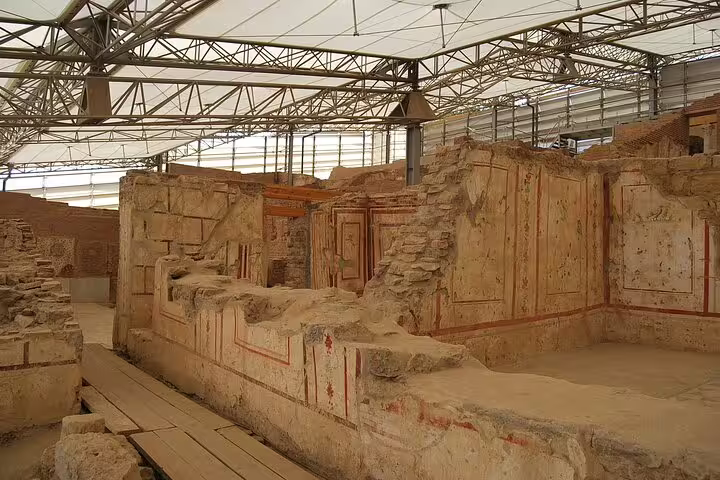 Uncover the intricate frescoes of Ephesus Terrace Houses on a guided tour from Kusadasi Port.