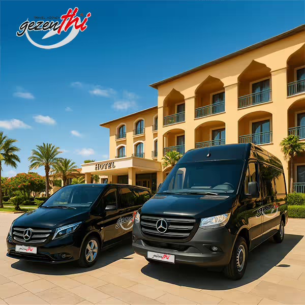 Private minivan and shuttle at hotel pickup for Ephesus tour from Izmir, comfortable transport to ancient sites