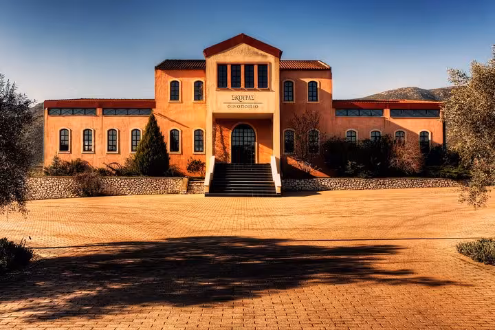 Greek winery estate near Nafplio on a private luxury tour with Epidaurus Theater and Corinth Canal stops