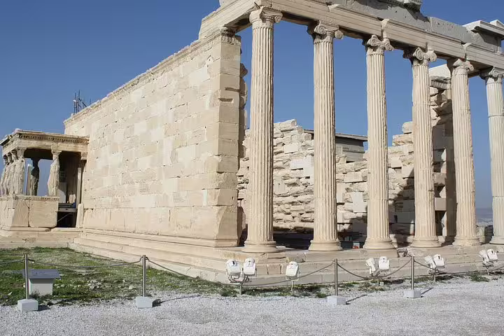 Erechtheion temple columns on the Acropolis, highlight of a full-day private guided tour of Athens Greece