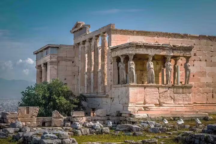 Erechtheion with Caryatid Porch on the Acropolis, a highlight on a full-day private Athens tour