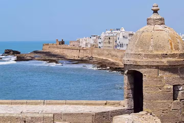 Skala de la Kasbah bastion and ocean panorama in Essaouira on a private day trip from Marrakech