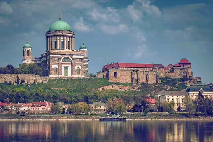 Stunning view of Esztergom Basilica by the Danube River, a key attraction on the Budapest to Danube Bend tour.