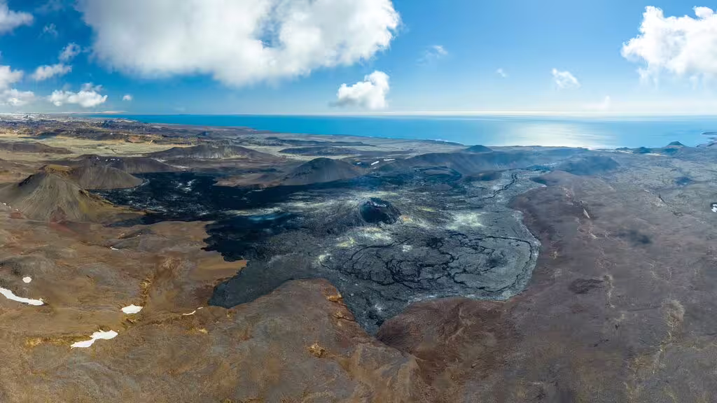 Lava fields at Fagradalsfjall in Reykjanes