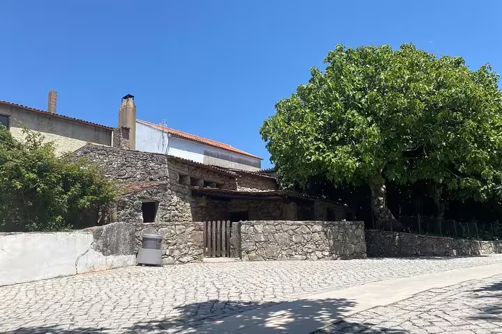 Charming stone house with lush greenery in Aljustrel, Portugal, part of the Sanctuary of Fátima private tour.