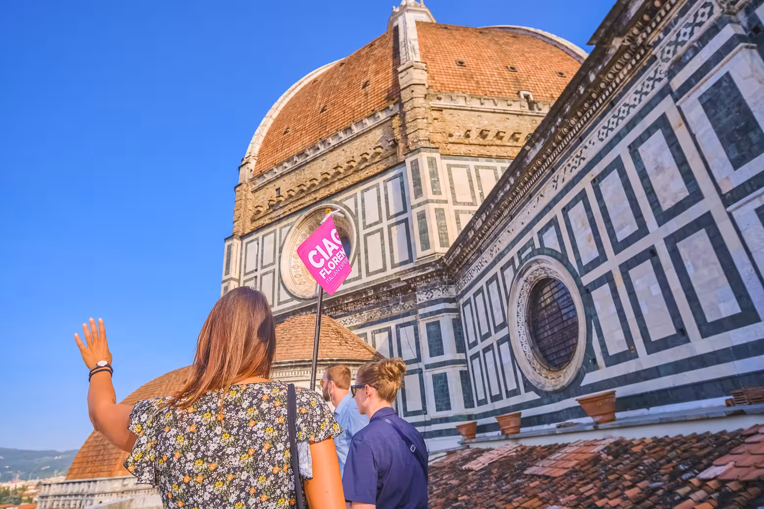 Guided tour on Florence Duomo's hidden terraces offering breathtaking views and architectural insights.