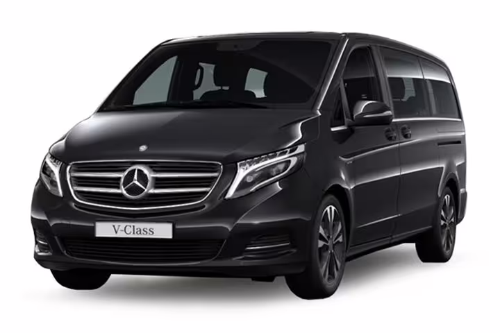 Luxury Mercedes V-Class for private transfer from Florence to Pisa Airport, ensuring comfort and style.